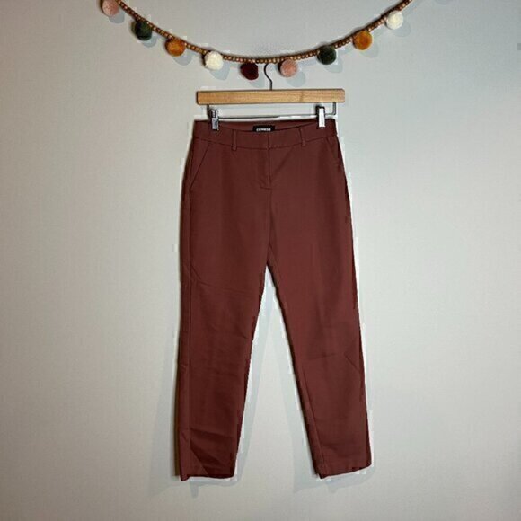 Express mauve Columnist Ankle Mid Rise dress pants - Picture 1 of 6